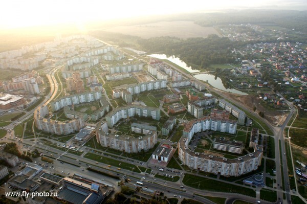 На 32 микрорайоне Обнинска по плану должны были построить блок жилых домов, чтобы с воздуха они образовывали буквы СССР.