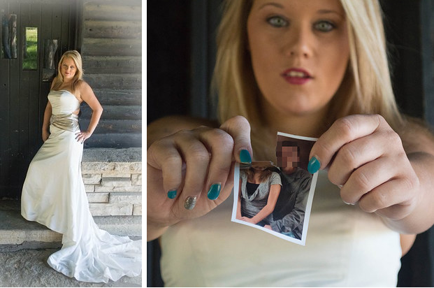 Кэтрин Мэри Хэберкорн из города Дабек, штат Айова, решила отметить свой развод очень смелой фотосессией.