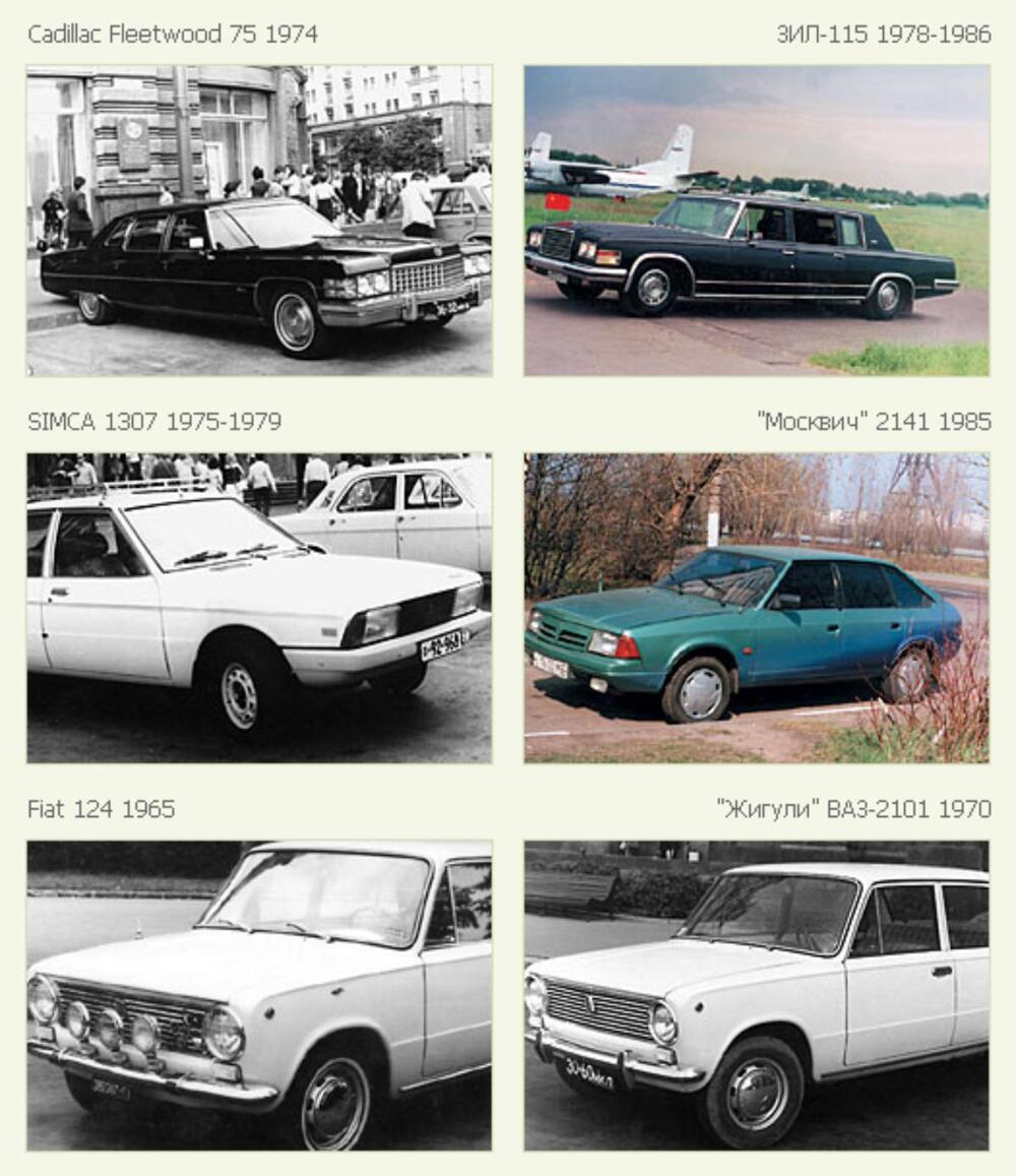 Копии советских автомобилей с иностранных