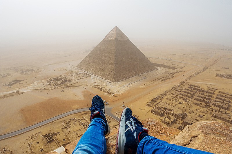 Забраться на вершину пирамиды Хеопса
