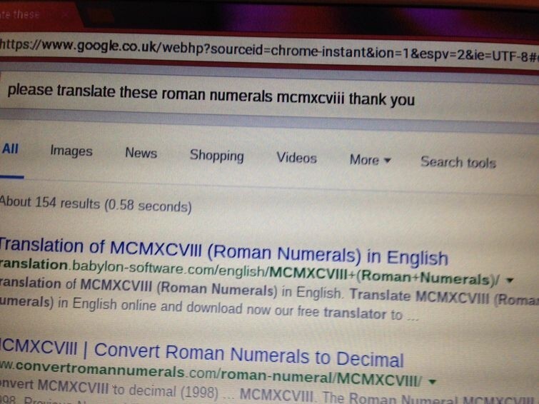 "Пожалуйста, переведите эти римские цифры: MCMXCVIII. Спасибо".