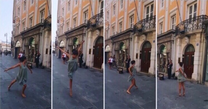 Восхитительный танец на улице итальянского города, который приводит в восторг!