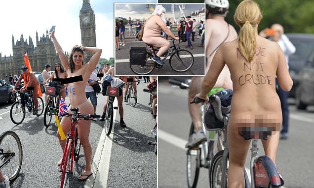 Лондонские велосипедисты разделись догола
