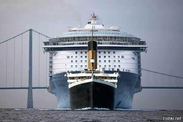 Сравнение "Титаника" и современного круизного лайнера
