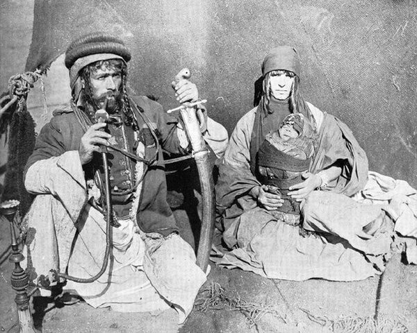 Бедуинская семья... Сирия, 1893 год