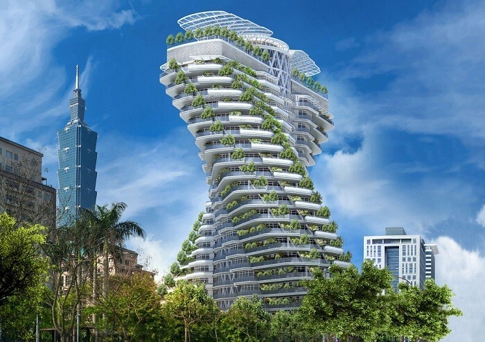3. Экологичная башня Agora Garden Tower (Тайвань) Agora Garden Tower - башня, построенная из экологически чистых материалов.
