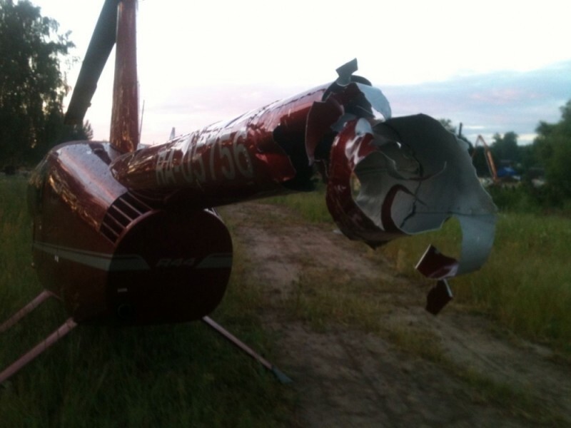 В Татарстане совершил вынужденную посадку вертолет, у которого отвалился хвост