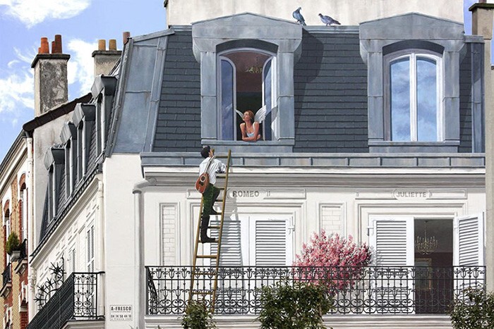 Французский художник Patrick Commecy превращает скучные стены произведения искусства 