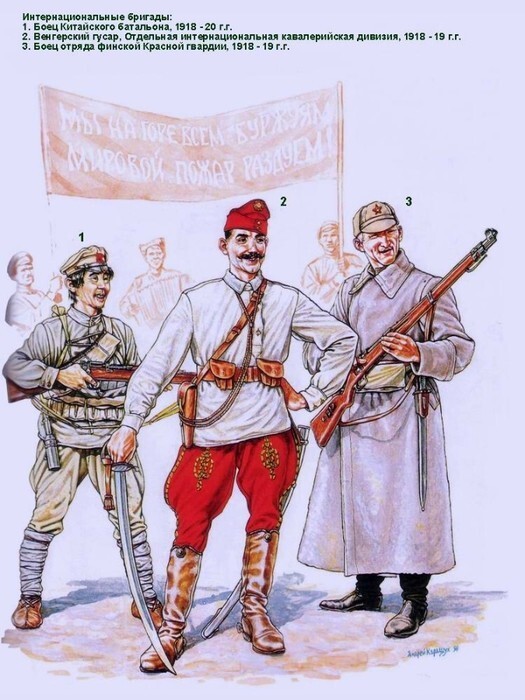 Форма Красной Армии и Белого Движения времён гражданской войны