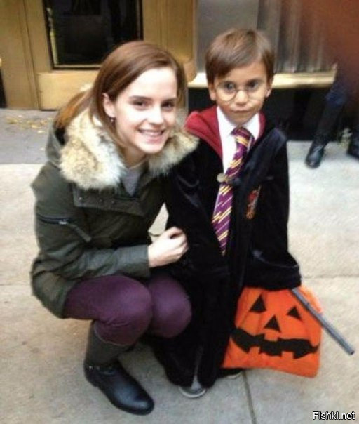Эмма Уотсон и маленький фанат "Гарри Поттера"