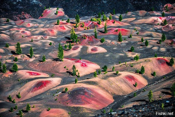 Красочные дюны национального вулканического парка Лассен, США