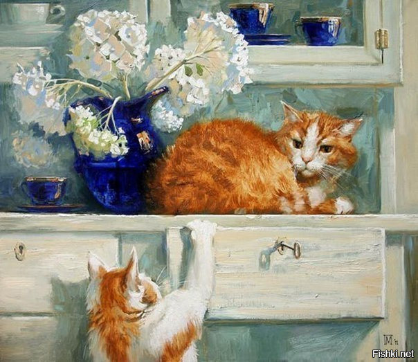 Чудные коты художницы Марии Павловой 