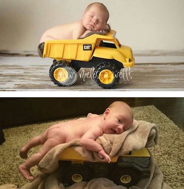 Малыш в грузовичке: образец и...