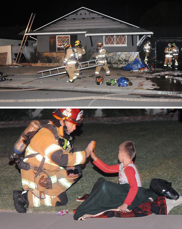 39. 7-летний мальчик вовремя заметил пожар, разбудил отца и спас дом