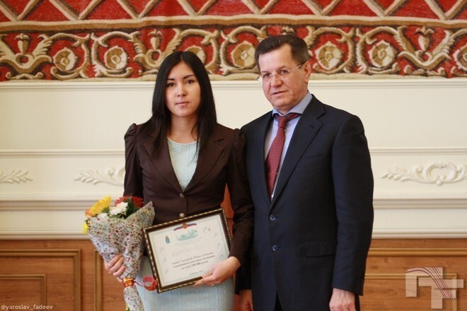 Жанна с губернатором Астраханской области 
