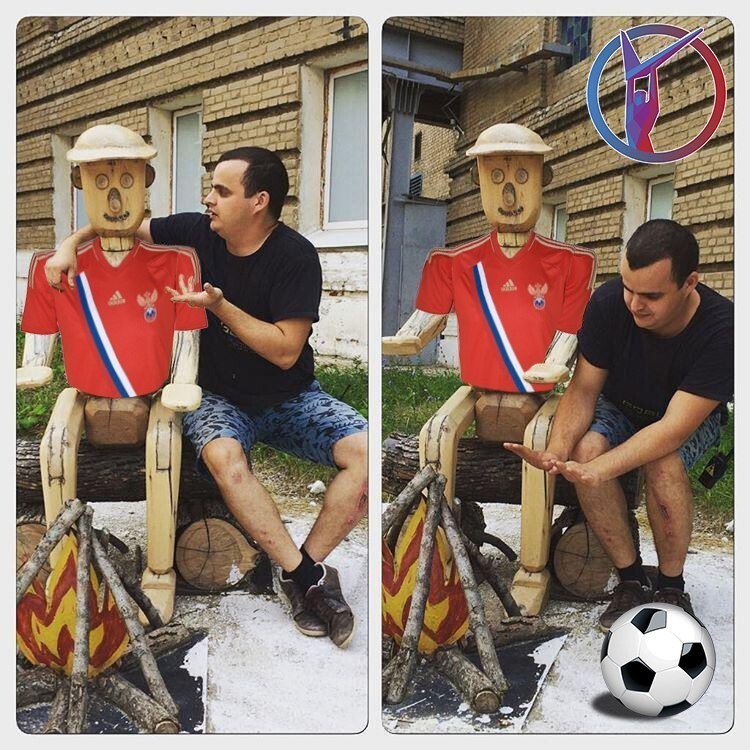 Болельщики нашли даже памятник футболисту сборной России по футболу 