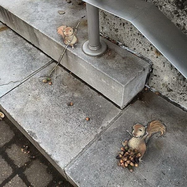 Невероятный стрит-арт от David Zinn