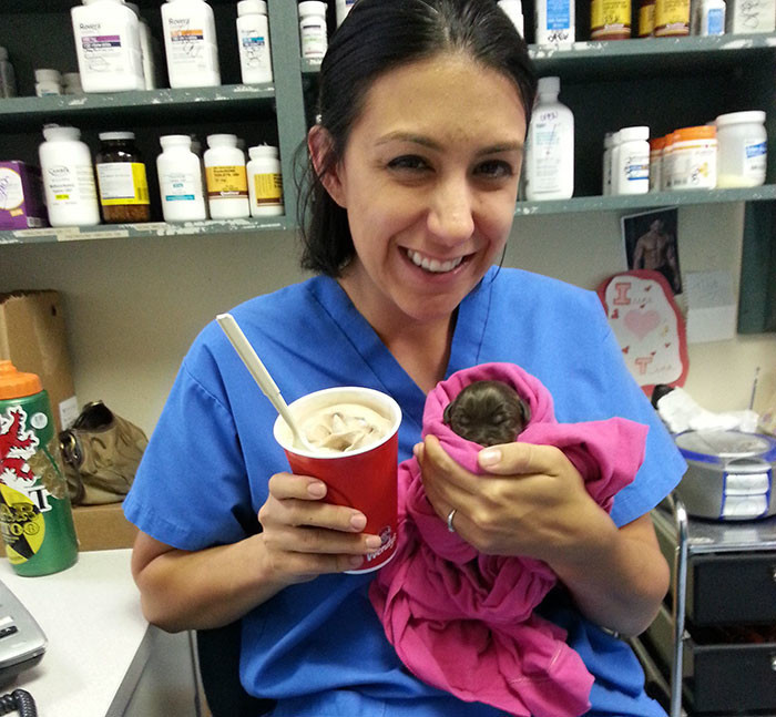 Ветеринарная медсестра спасла жизнь обреченному щенку лабрадора