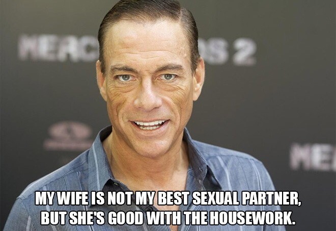 Моя жена — не лучший мой сексуальный партнёр, но она хорошая домохозяйка.