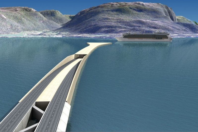 В Норвегии хотят построить первый в мире подводный плавучий тоннель
