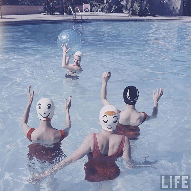 Шапочки для плавания 1960-х годов
