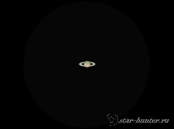 Сатурн при увеличении около 200х 