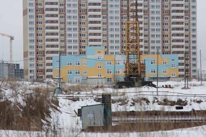 Заброшенный район новостроек в Подмосковье