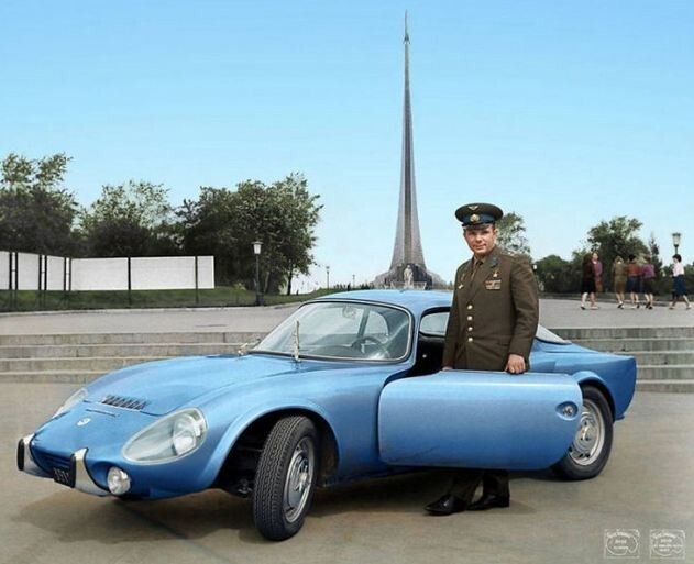 Юрий Гагарин и его Matra Bonnet Djet VS coupe, 1965 год