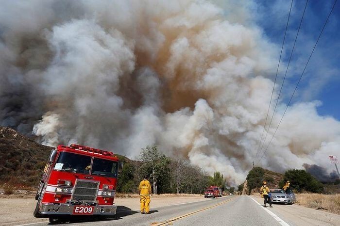 Пожар в национальном парке Лос-Анджелеса