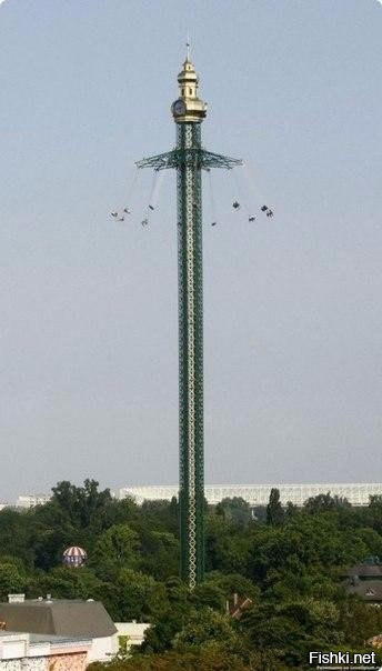 Самая высокая в мире цепочная карусель высотой 117 метров находится в Вене