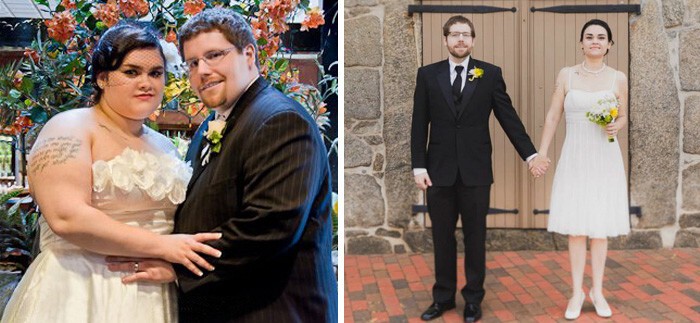 Отличный результат через 4 года после свадьбы: муж потерял 60 кило, жена - 50!