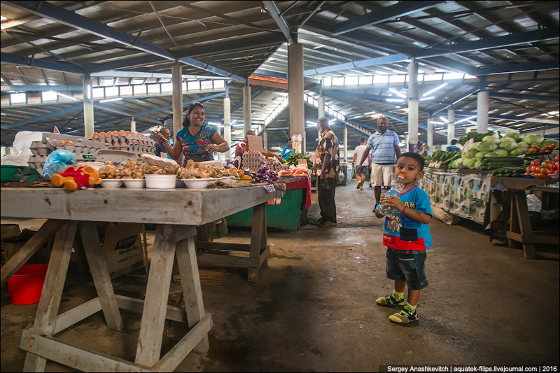 Прогулка по колхозному рынку на Фиджи