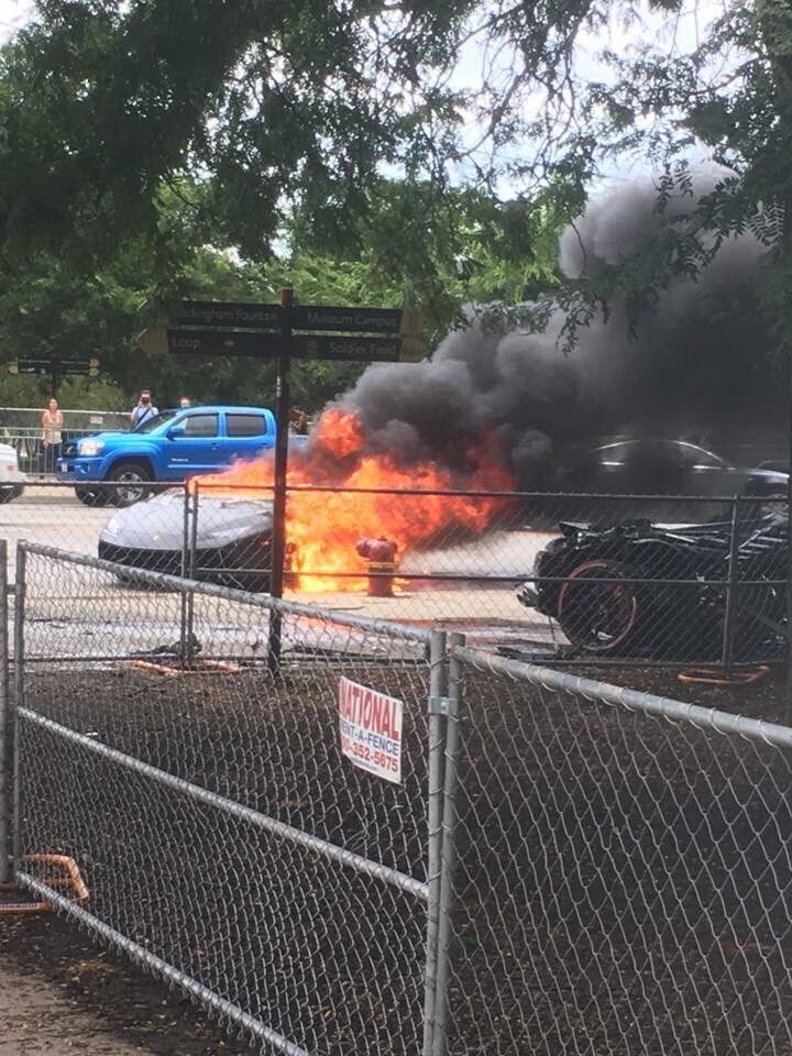 Серьезная авария с суперкаром Lamborghini Huracan в Чикаго
