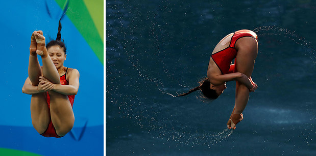 В воскресенье Хэ Цзы блестяще выступила на финале по прыжкам в воду с 3-метрового трамплина.