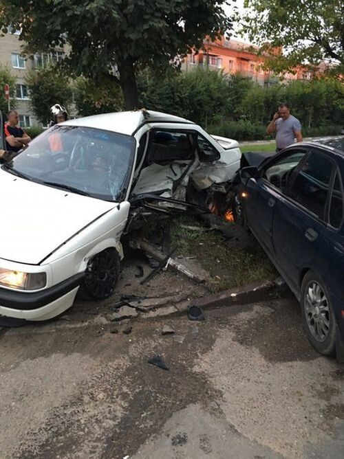 Авария дня. Столкновение на перекрестке в Серпухове