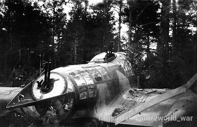 59. "Сова" в лесу. Сбитый немецкий самолёт-разведчик Fw-189