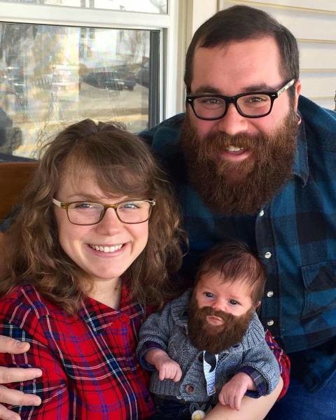 Семья бородачей 