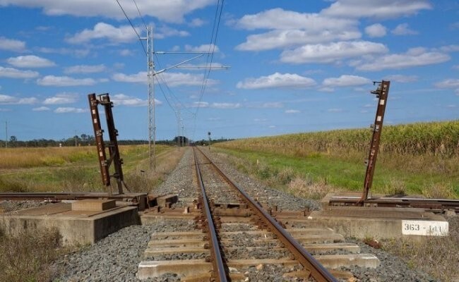 Железнодорожный перекрксток в Австралии