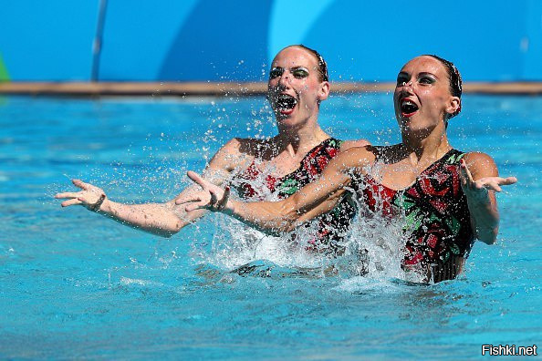 Наталья Ищенко и Светлана Ромашина выиграли золото в синхронном плавании в со...