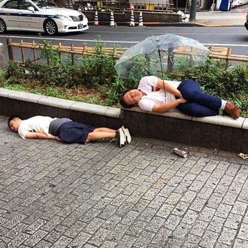 Япона мама: зверски пьяные японцы района Сибуя
