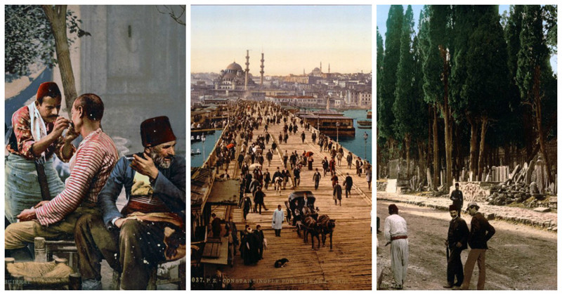 Эффектные цветные открытки Стамбула 1890 года
