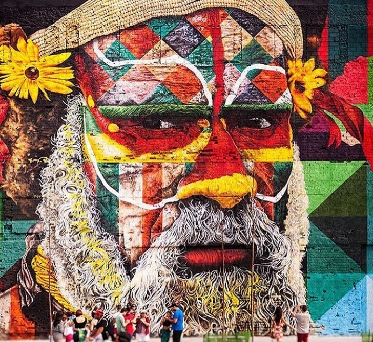 «Мы все едины»: крупнейшее в мире граффити в Рио в честь Олимпийских игр