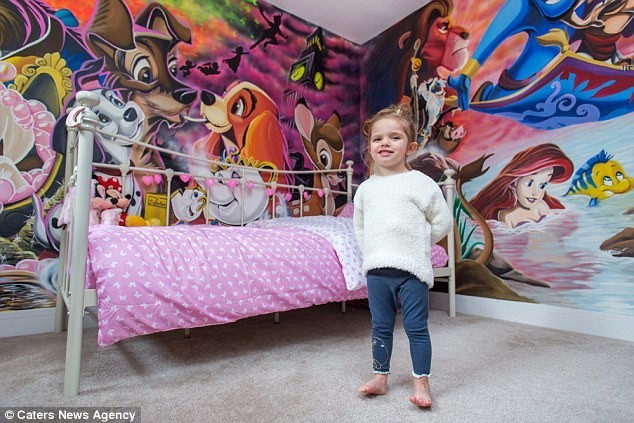 Талантливый папа превратил комнату дочери в настоящую сказку Диснея