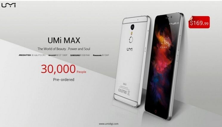 UMi Max: мощный и стильный смартфон за $139.99