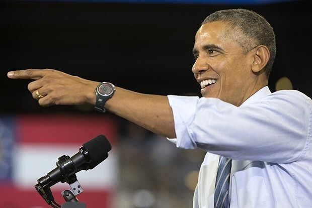 Барак Обама, президент США, часы Highgear Enduro Compass, Jorg Gray JG6500, $210