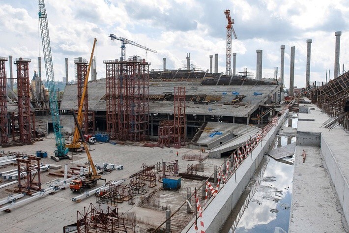 Обзор строительства стадионов в России