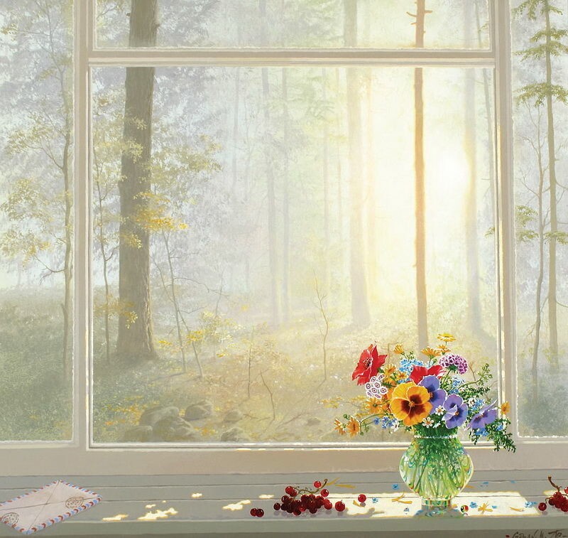 Осень в окнах - поэтичные и нежные работы  живописцев