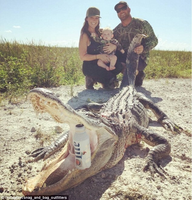 Шэннон Салливан с мужем и 6-месячным сыном вместе отправились охотиться на аллигаторов