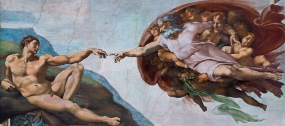 Микеланджело «Сотворение Адама»