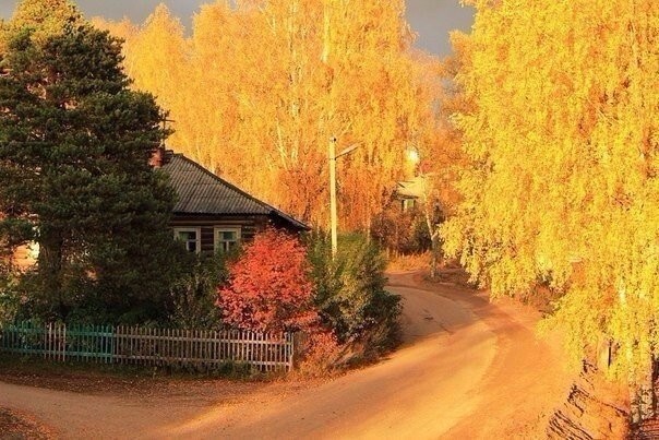 Осеннее очарование русской деревни